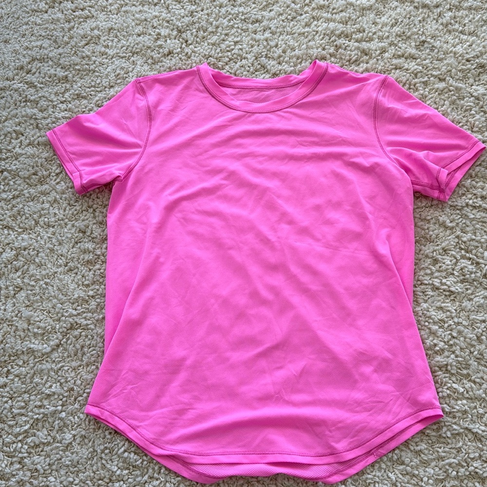 Lululemon pink running tshirt